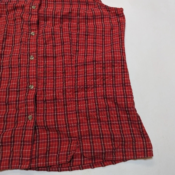 Vintage Classic  Elements Sleeveless Button Down Plaid Tank Top Large - Picture 7 of 7